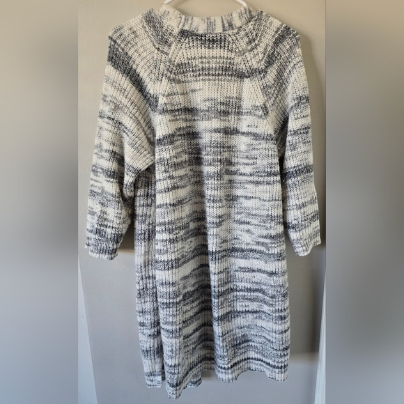 Lane Bryant 14/16 open front grey and white space dyed cartogan - Picture 2 of 6